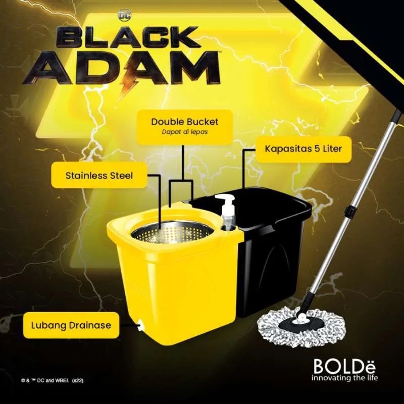 Bolde Super MOP Alat Pel Lantai Black Adam Edition